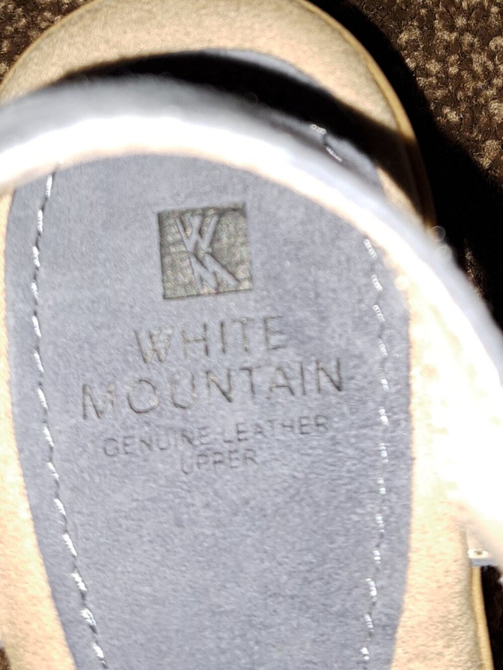 White Mountain Women's Corky Ankle Strap Blue Suede Sandals. - Picture 3 of 8